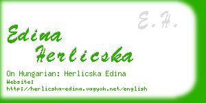 edina herlicska business card